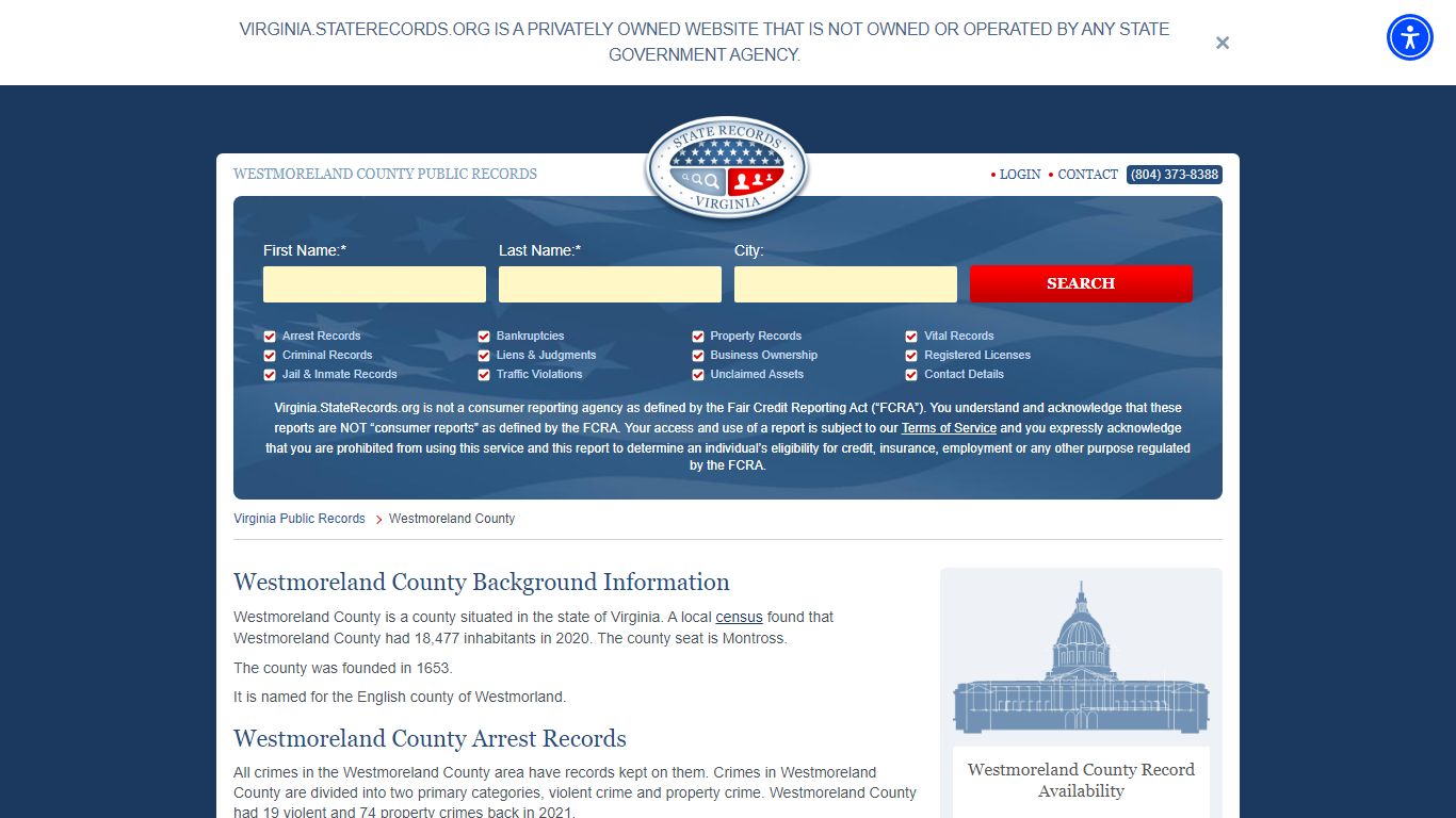 Westmoreland County Arrest, Court, and Public Records - StateRecords.org